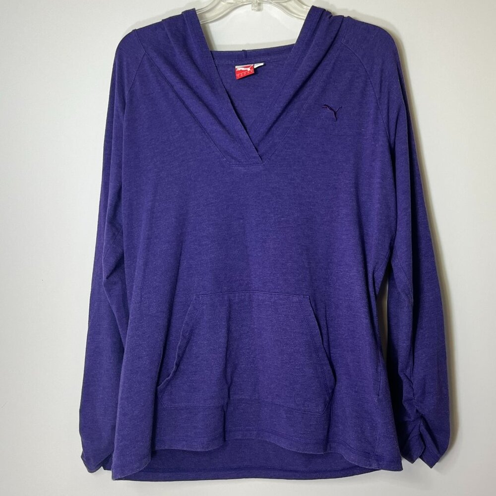 Puma Hooded Purple Pullover, Size L